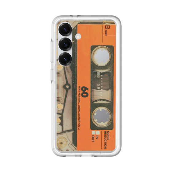 スリムプロテクションプレミアムケース［ RETORO CASSETTE TAPE - Skeleton Orange ］