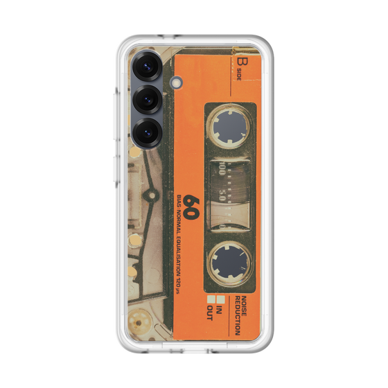 スリムプロテクションプレミアムケース［ RETORO CASSETTE TAPE - Skeleton Orange ］