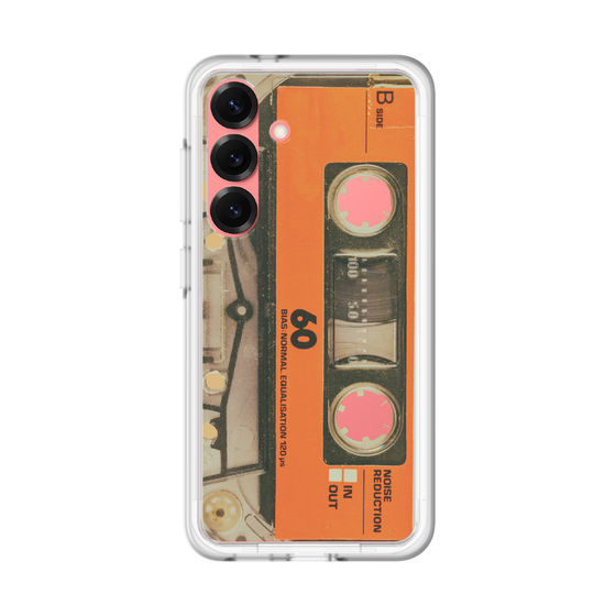 スリムプロテクションプレミアムケース［ RETORO CASSETTE TAPE - Skeleton Orange ］