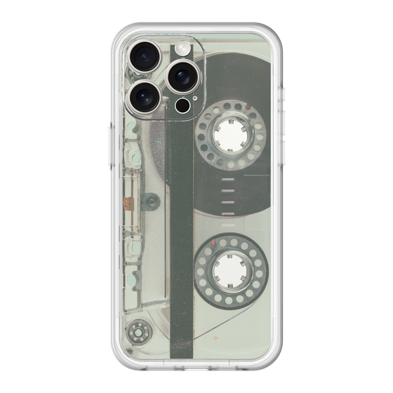 スリムプロテクションプレミアムケース［ RETORO CASSETTE TAPE - Skeleton Blue ］