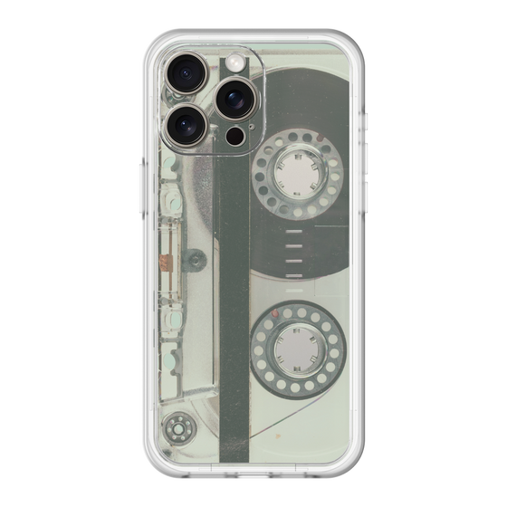 スリムプロテクションプレミアムケース［ RETORO CASSETTE TAPE - Skeleton Blue ］