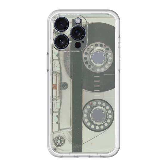 スリムプロテクションプレミアムケース［ RETORO CASSETTE TAPE - Skeleton Blue ］