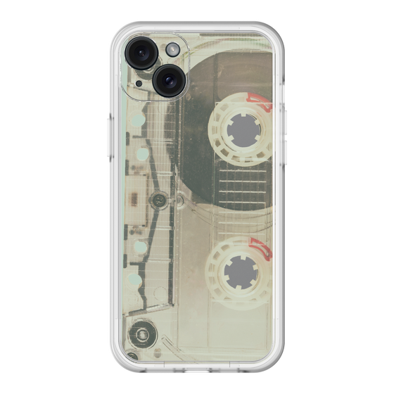 スリムプロテクションプレミアムケース［ RETORO CASSETTE TAPE - Skeleton Red ］