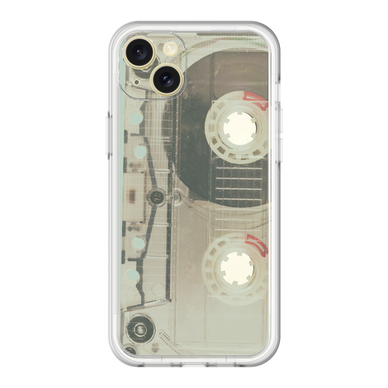 スリムプロテクションプレミアムケース［ RETORO CASSETTE TAPE - Skeleton Red ］