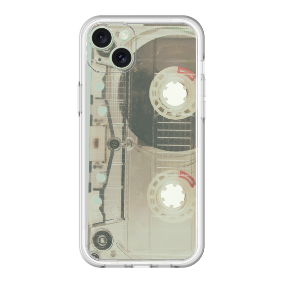 スリムプロテクションプレミアムケース［ RETORO CASSETTE TAPE - Skeleton Red ］