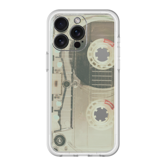 スリムプロテクションプレミアムケース［ RETORO CASSETTE TAPE - Skeleton Red ］