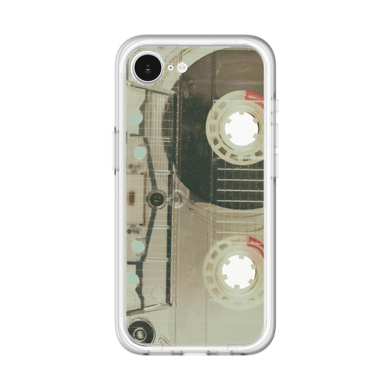 スリムプロテクションプレミアムケース［ RETORO CASSETTE TAPE - Skeleton Red ］