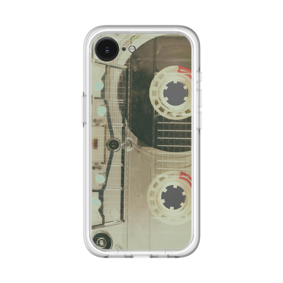スリムプロテクションプレミアムケース［ RETORO CASSETTE TAPE - Skeleton Red ］