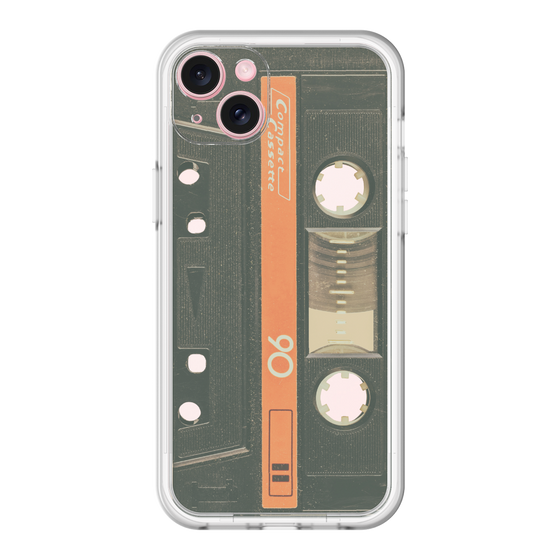 スリムプロテクションプレミアムケース［ RETORO CASSETTE TAPE - Opacity Black ］