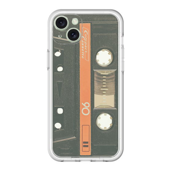 スリムプロテクションプレミアムケース［ RETORO CASSETTE TAPE - Opacity Black ］