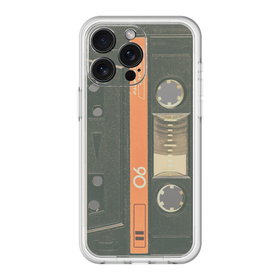 スリムプロテクションプレミアムケース［ RETORO CASSETTE TAPE - Opacity Black ］
