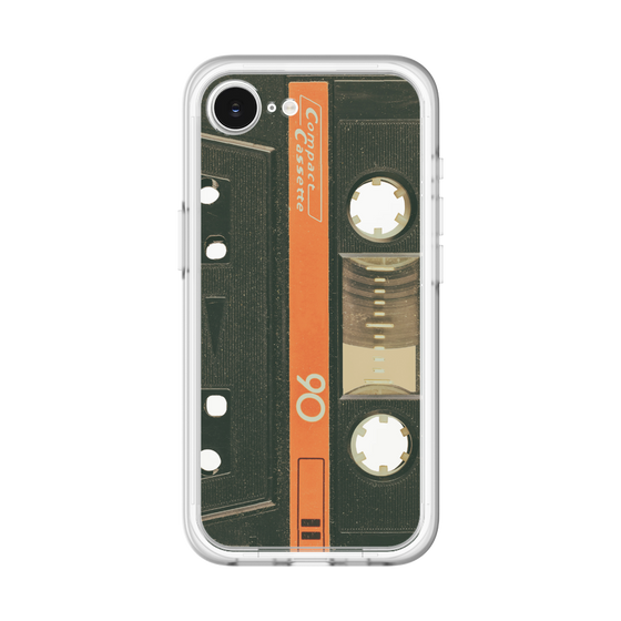 スリムプロテクションプレミアムケース［ RETORO CASSETTE TAPE - Opacity Black ］