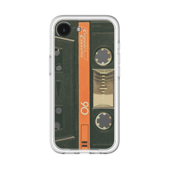 スリムプロテクションプレミアムケース［ RETORO CASSETTE TAPE - Opacity Black ］