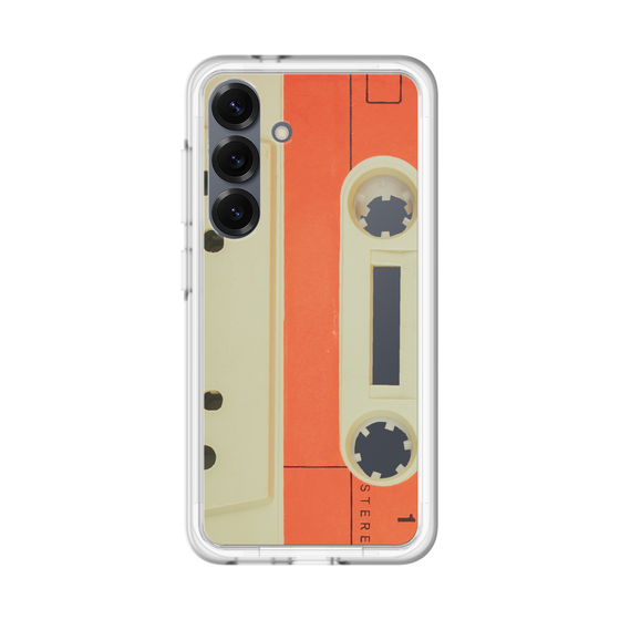 スリムプロテクションプレミアムケース［ RETORO CASSETTE TAPE - Opacity White ］