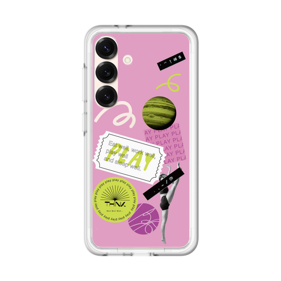 スリムプロテクションプレミアムケース［ Playful sticker - Dusty Pink ］