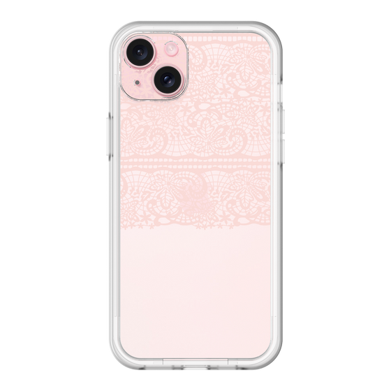スリムプロテクションプレミアムケース［ LANVIN en Bleu - Lace - Pink ］