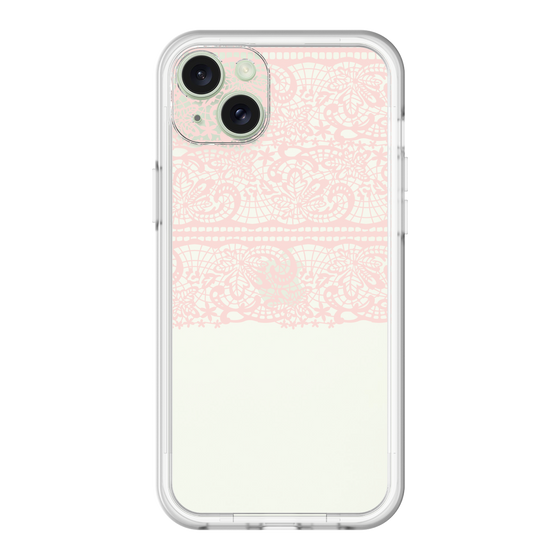 スリムプロテクションプレミアムケース［ LANVIN en Bleu - Lace - Pink ］