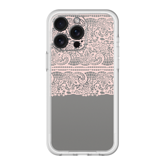 スリムプロテクションプレミアムケース［ LANVIN en Bleu - Lace - Pink ］