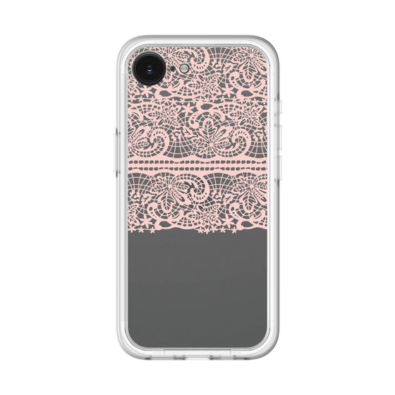 スリムプロテクションプレミアムケース［ LANVIN en Bleu - Lace - Pink ］