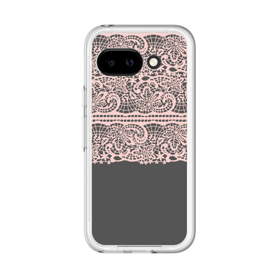 スリムプロテクションプレミアムケース［ LANVIN en Bleu - Lace - Pink ］