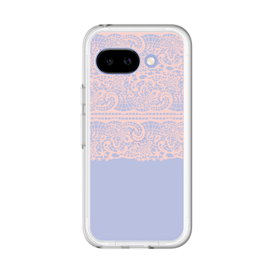 スリムプロテクションプレミアムケース［ LANVIN en Bleu - Lace - Pink ］