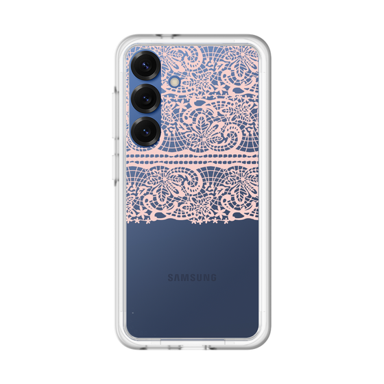 スリムプロテクションプレミアムケース［ LANVIN en Bleu - Lace - Pink ］