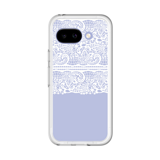 スリムプロテクションプレミアムケース［ LANVIN en Bleu - Lace - White ］