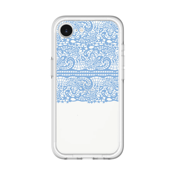 スリムプロテクションプレミアムケース［ LANVIN en Bleu - Lace - Blue ］