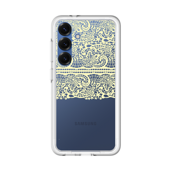 スリムプロテクションプレミアムケース［ LANVIN en Bleu - Lace - Yellow ］