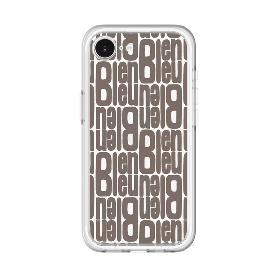 スリムプロテクションプレミアムケース［ LANVIN en Bleu - Logo Pattern - Black ］