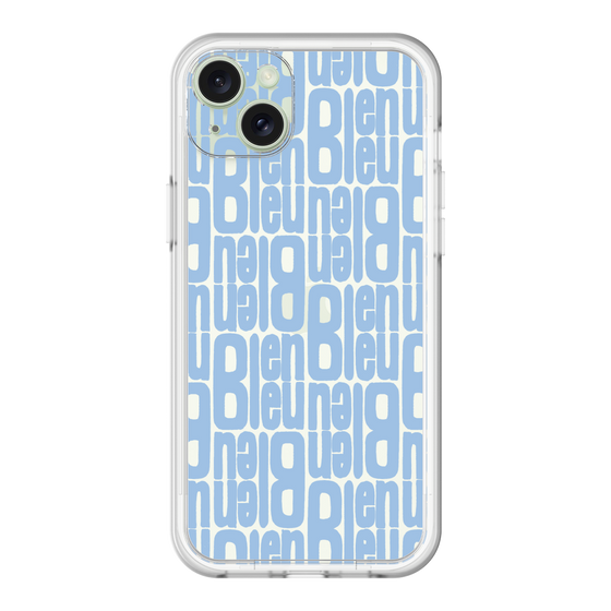 スリムプロテクションプレミアムケース［ LANVIN en Bleu - Logo Pattern - Blue ］