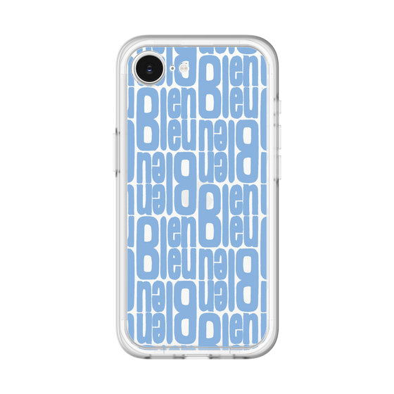 スリムプロテクションプレミアムケース［ LANVIN en Bleu - Logo Pattern - Blue ］