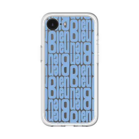 スリムプロテクションプレミアムケース［ LANVIN en Bleu - Logo Pattern - Blue ］