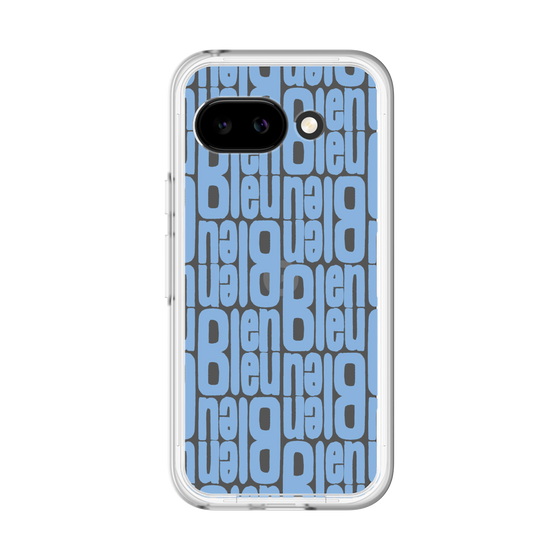 スリムプロテクションプレミアムケース［ LANVIN en Bleu - Logo Pattern - Blue ］