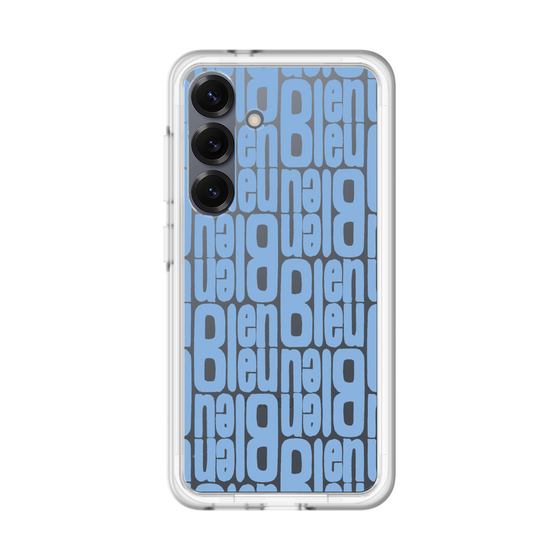 スリムプロテクションプレミアムケース［ LANVIN en Bleu - Logo Pattern - Blue ］