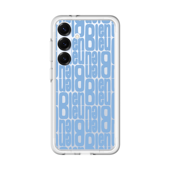 スリムプロテクションプレミアムケース［ LANVIN en Bleu - Logo Pattern - Blue ］