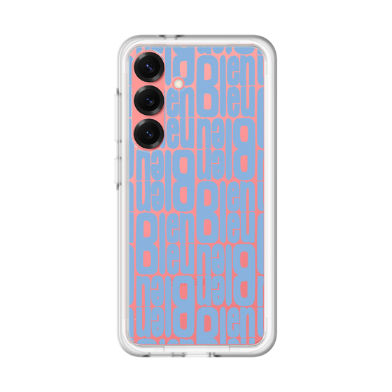 スリムプロテクションプレミアムケース［ LANVIN en Bleu - Logo Pattern - Blue ］