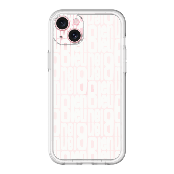 スリムプロテクションプレミアムケース［ LANVIN en Bleu - Logo Pattern - White ］