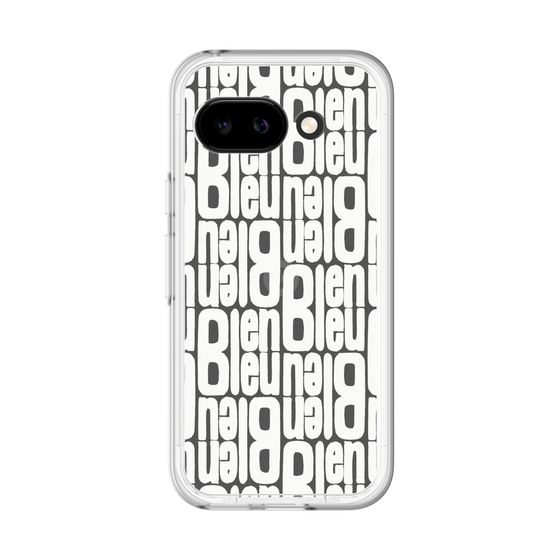 スリムプロテクションプレミアムケース［ LANVIN en Bleu - Logo Pattern - White ］