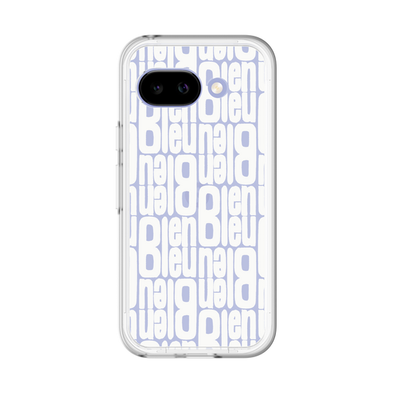 スリムプロテクションプレミアムケース［ LANVIN en Bleu - Logo Pattern - White ］