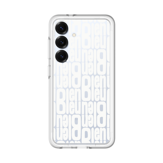 スリムプロテクションプレミアムケース［ LANVIN en Bleu - Logo Pattern - White ］