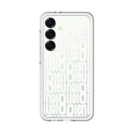 スリムプロテクションプレミアムケース［ LANVIN en Bleu - Logo Pattern - White ］