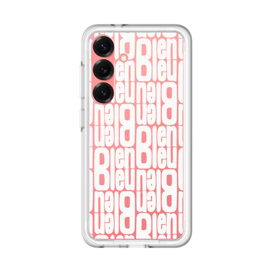 スリムプロテクションプレミアムケース［ LANVIN en Bleu - Logo Pattern - White ］