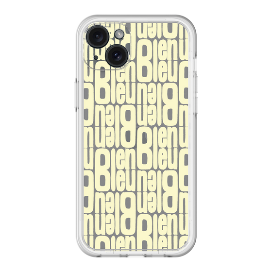 スリムプロテクションプレミアムケース［ LANVIN en Bleu - Logo Pattern - Yellow ］