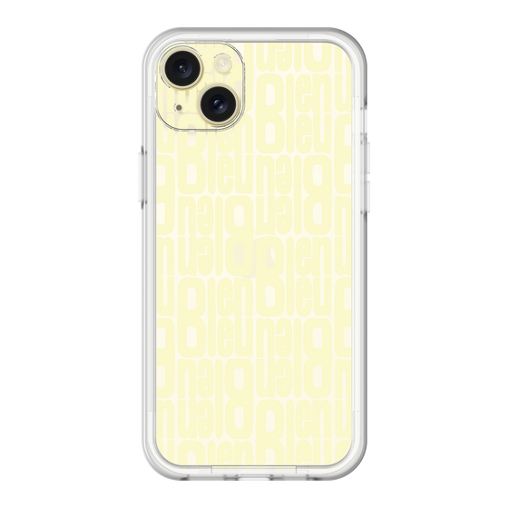 スリムプロテクションプレミアムケース［ LANVIN en Bleu - Logo Pattern - Yellow ］