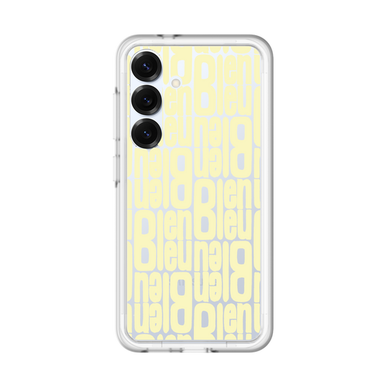 スリムプロテクションプレミアムケース［ LANVIN en Bleu - Logo Pattern - Yellow ］