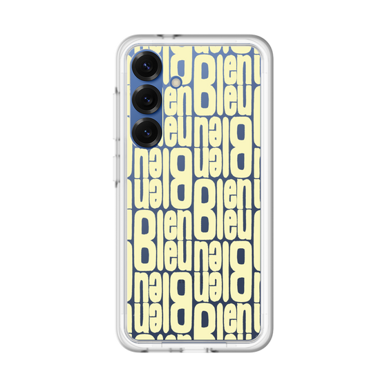 スリムプロテクションプレミアムケース［ LANVIN en Bleu - Logo Pattern - Yellow ］