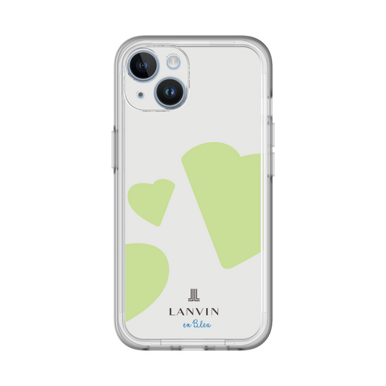 スリムプロテクションプレミアムケース［ LANVIN en Bleu Hearts Green - ランバン ハート グリーン ］