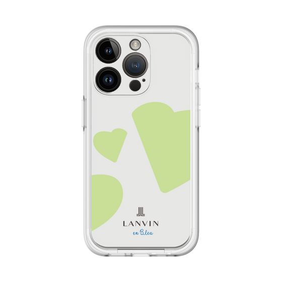 スリムプロテクションプレミアムケース［ LANVIN en Bleu Hearts Green - ランバン ハート グリーン ］