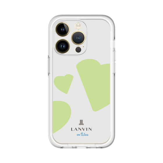 スリムプロテクションプレミアムケース［ LANVIN en Bleu Hearts Green - ランバン ハート グリーン ］